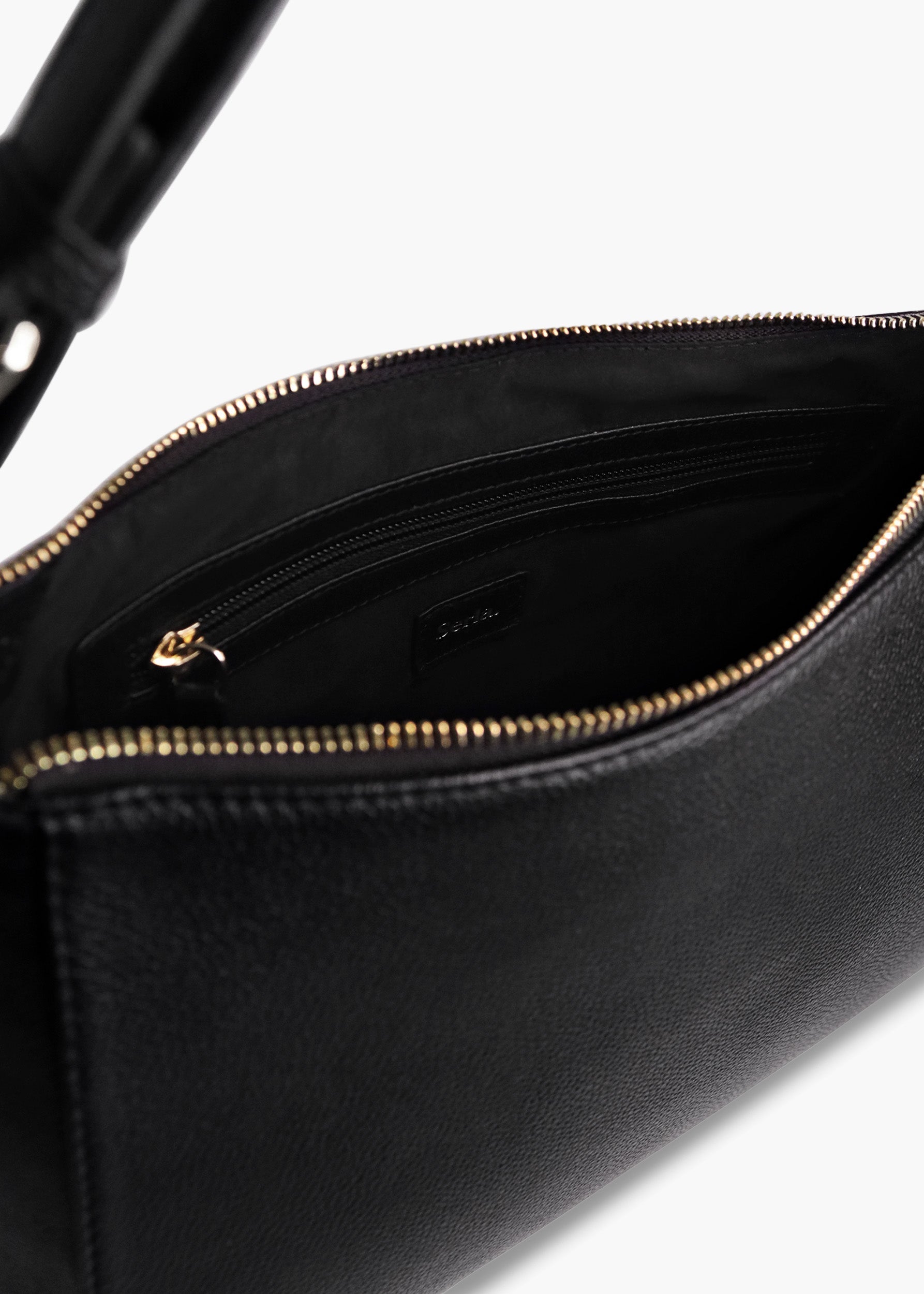 Alice Black Leather Shoulder Bag