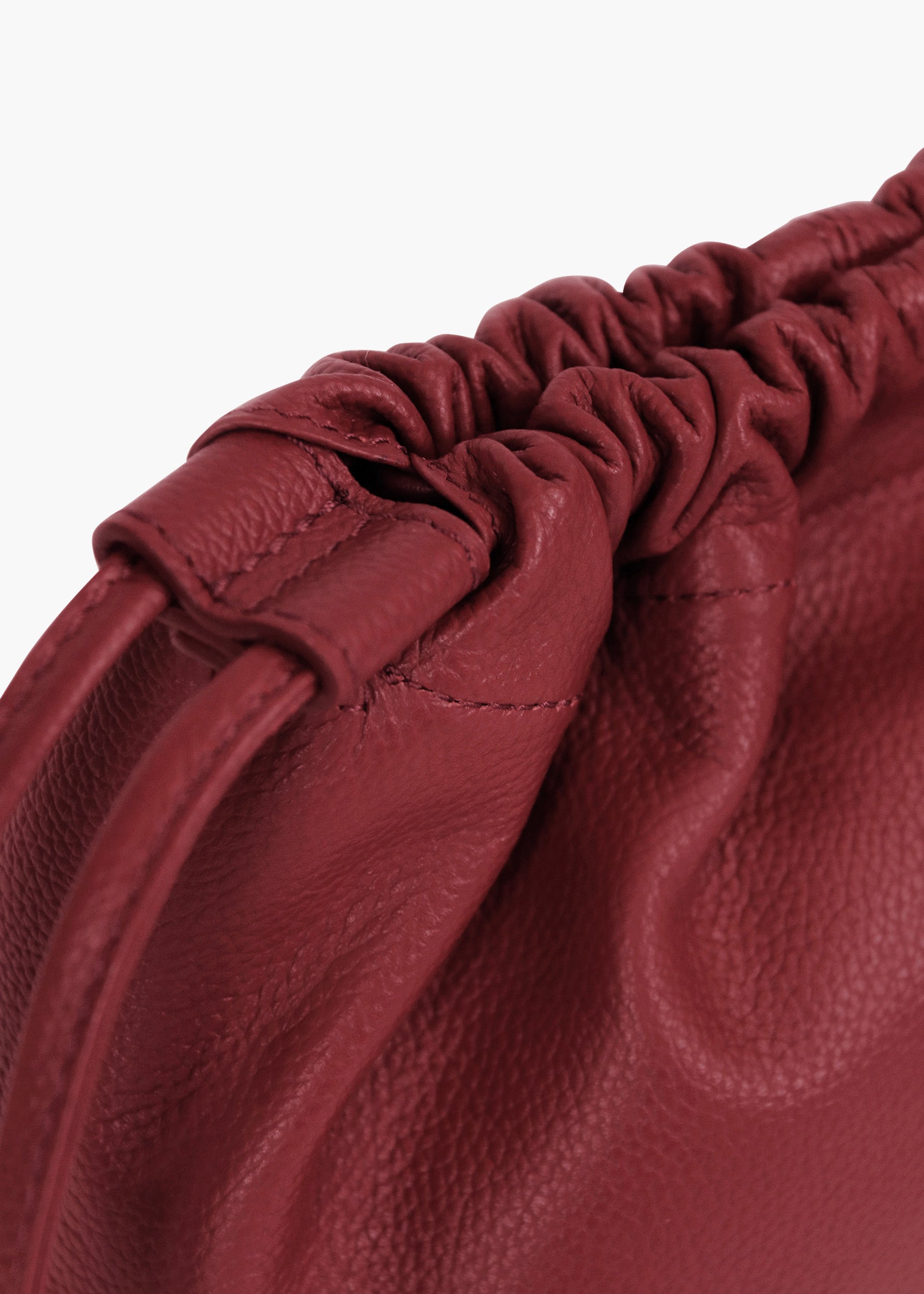 Celia Bordeaux Leather Crossbody Bag