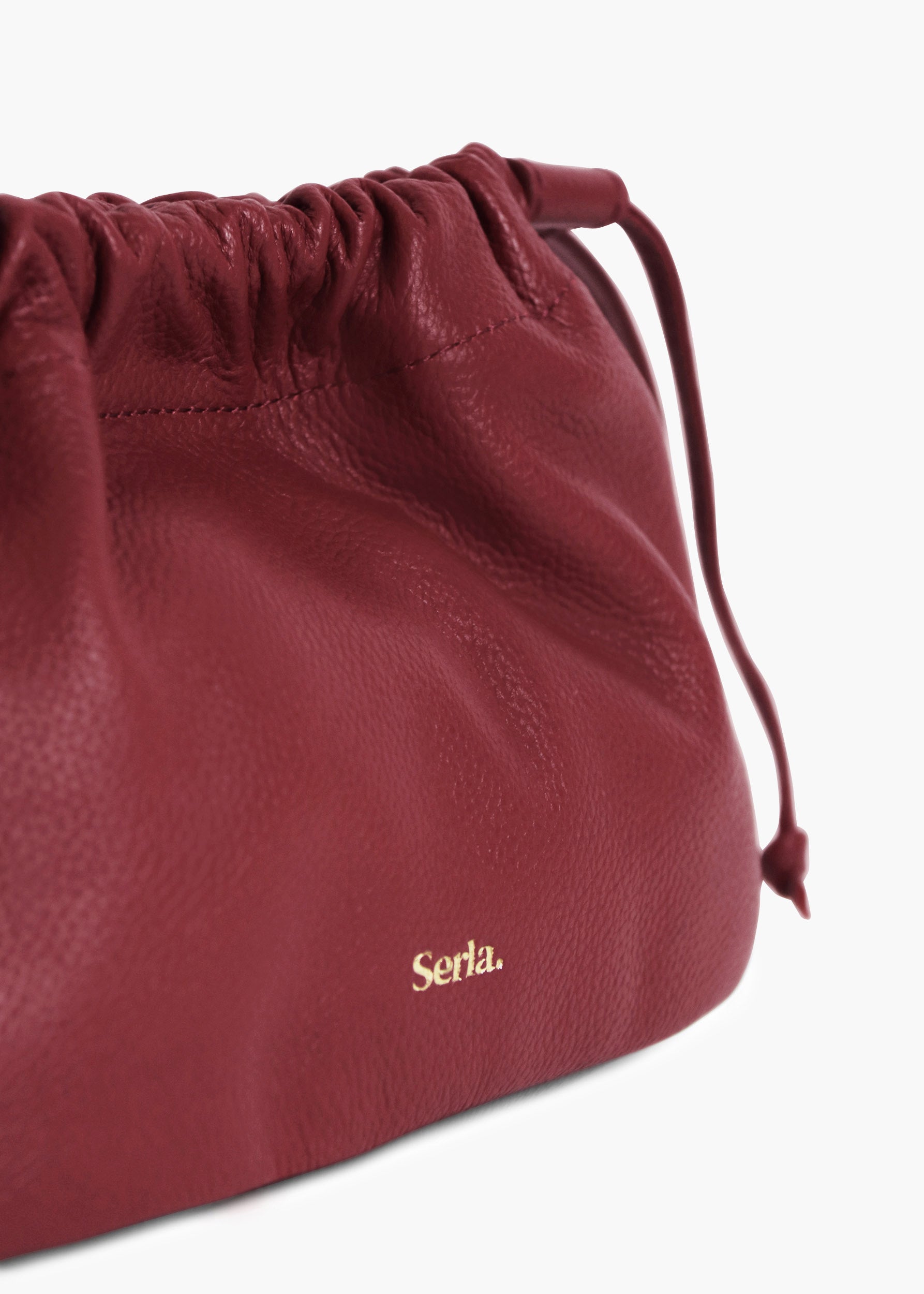 Celia Bordeaux Leather Crossbody Bag