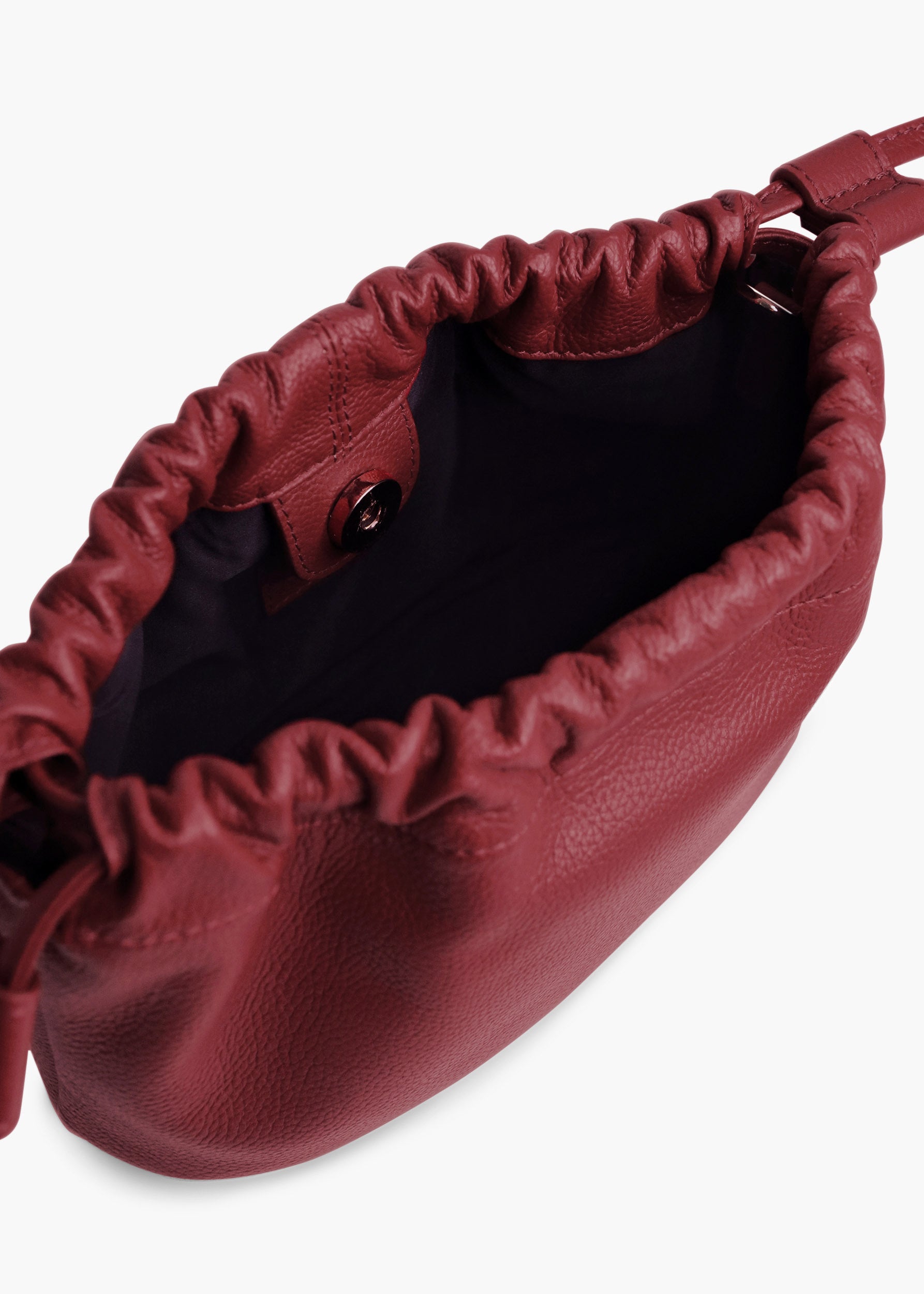 Celia Bordeaux Leather Crossbody Bag