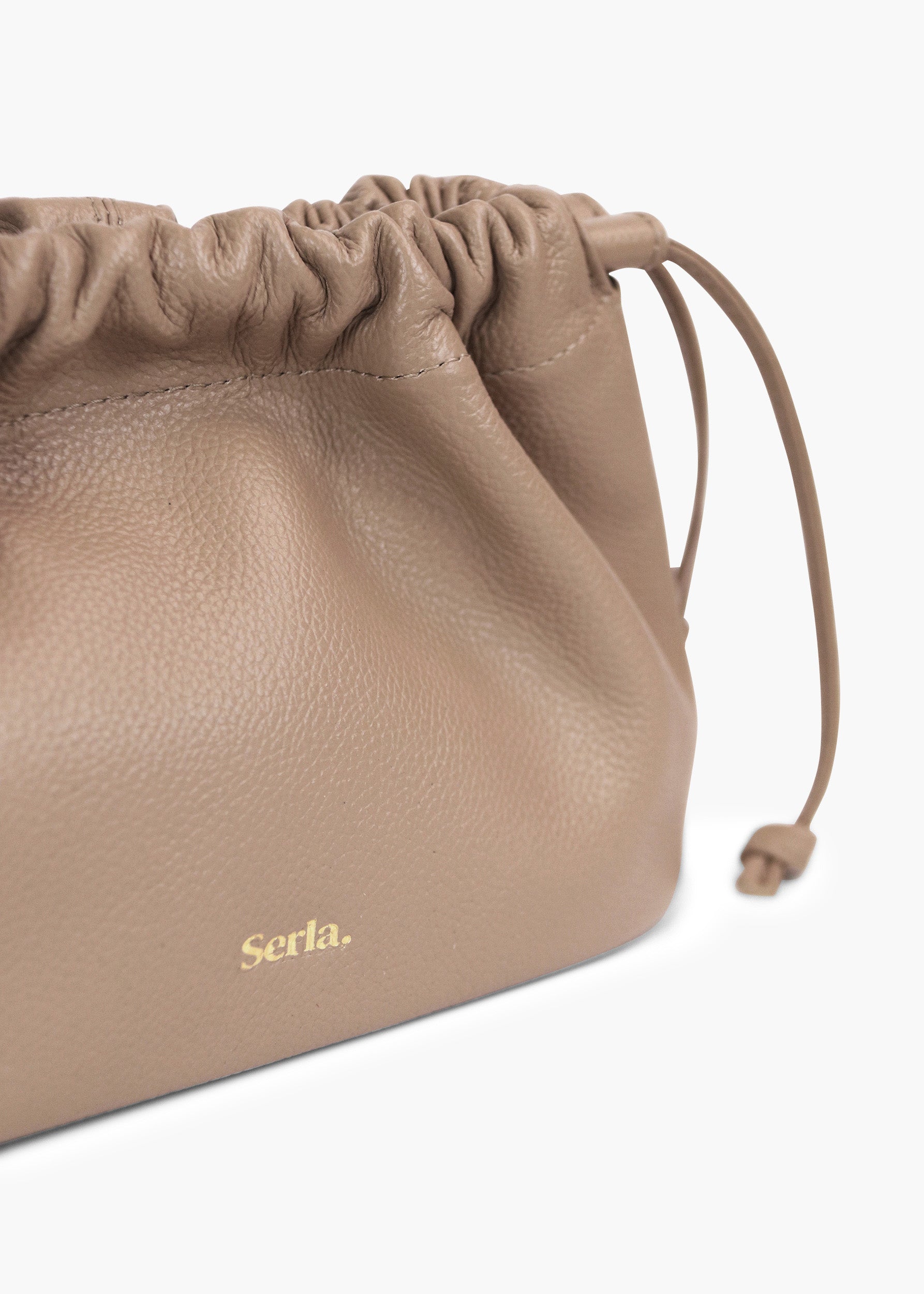 Celia Taupe Leather Crossbody Bag
