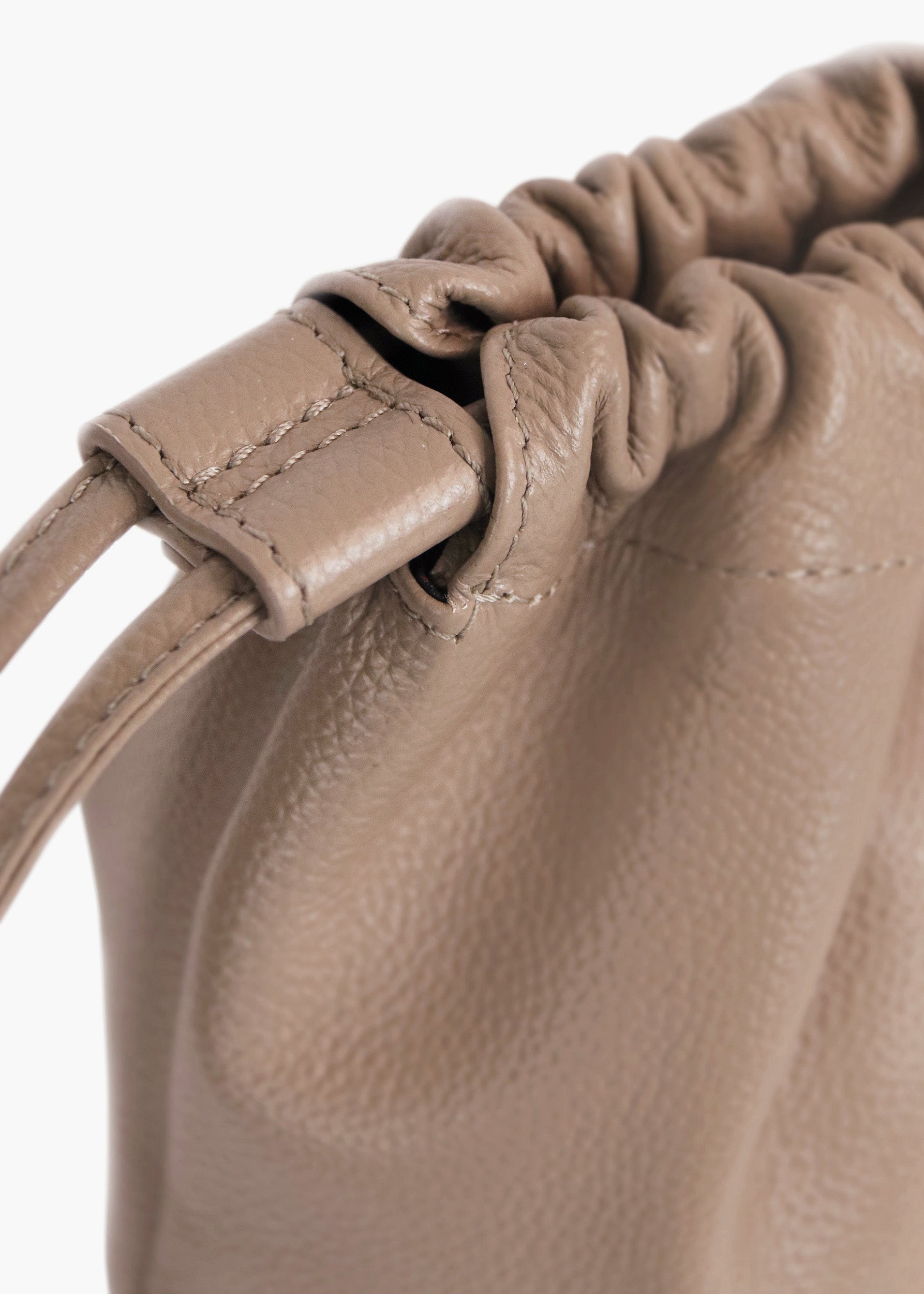 Celia Taupe Leather Crossbody Bag