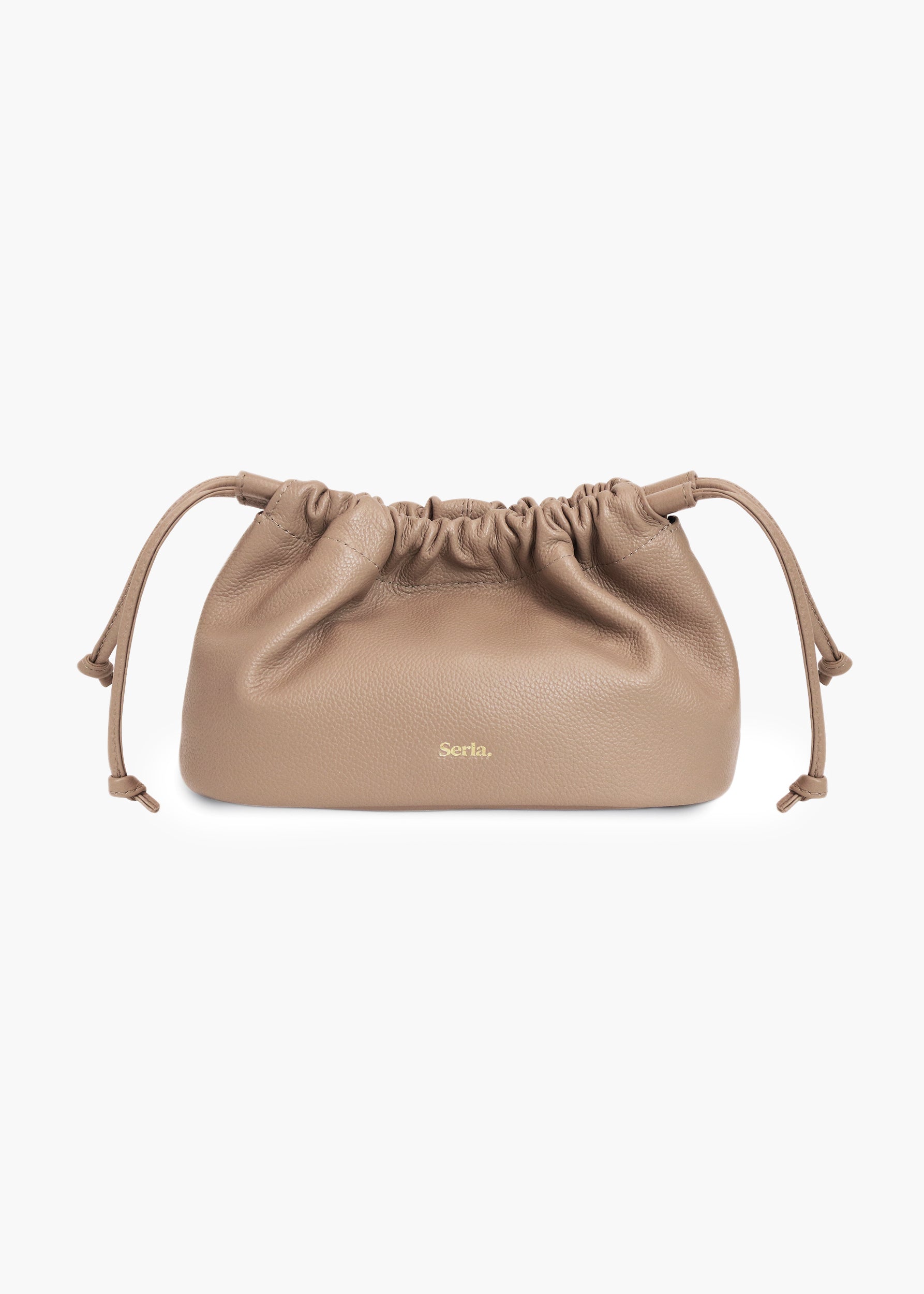 Celia Taupe Leather Crossbody Bag