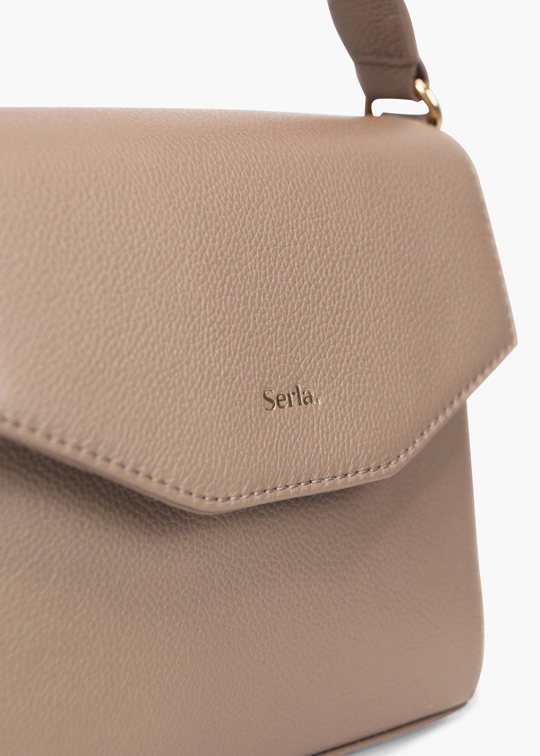 Kate Taupe Leather Crossbody Bag