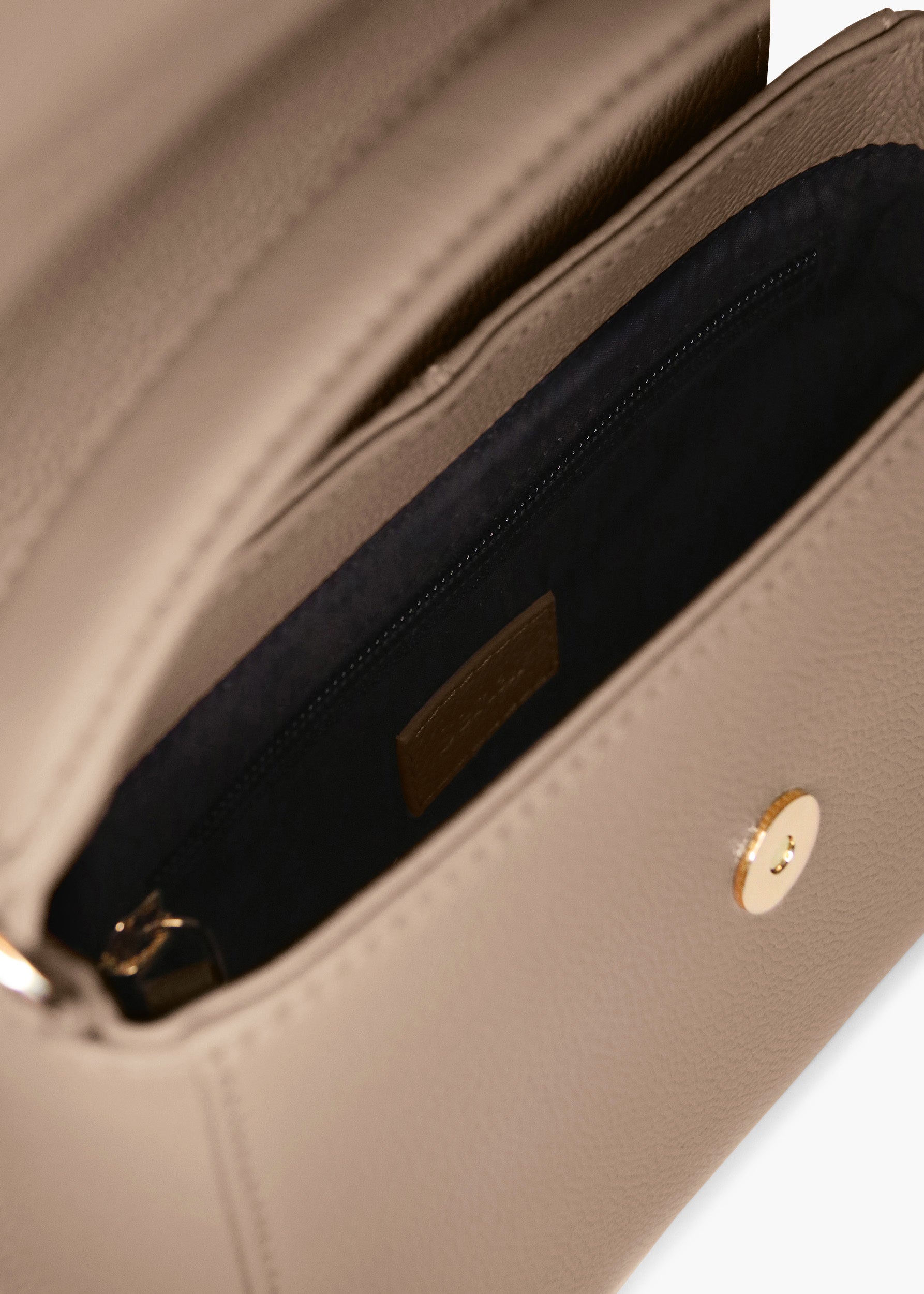 Kate Taupe Leather Crossbody Bag
