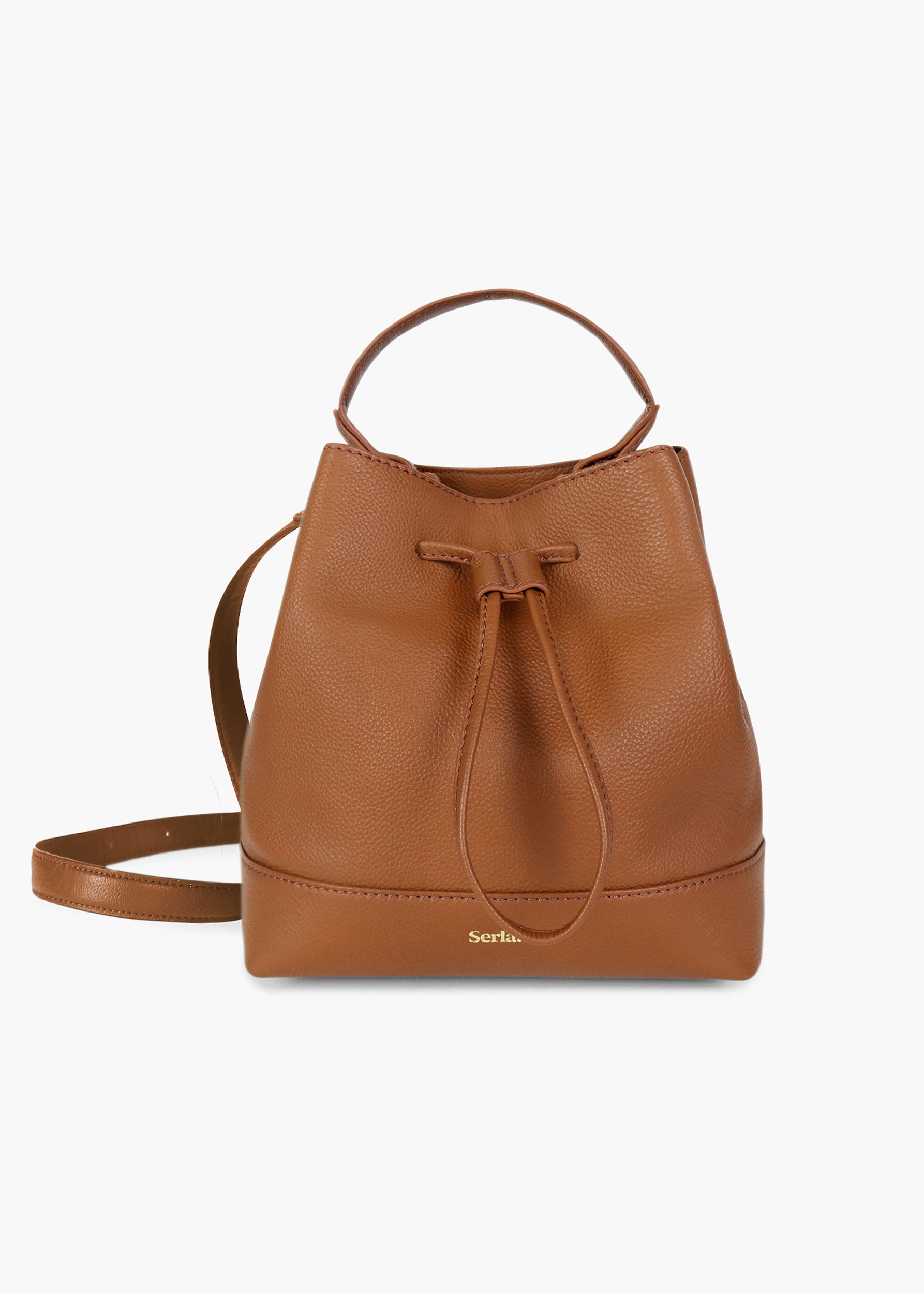 Margot Tan Leather Bucket Bag – Serla - Main Image