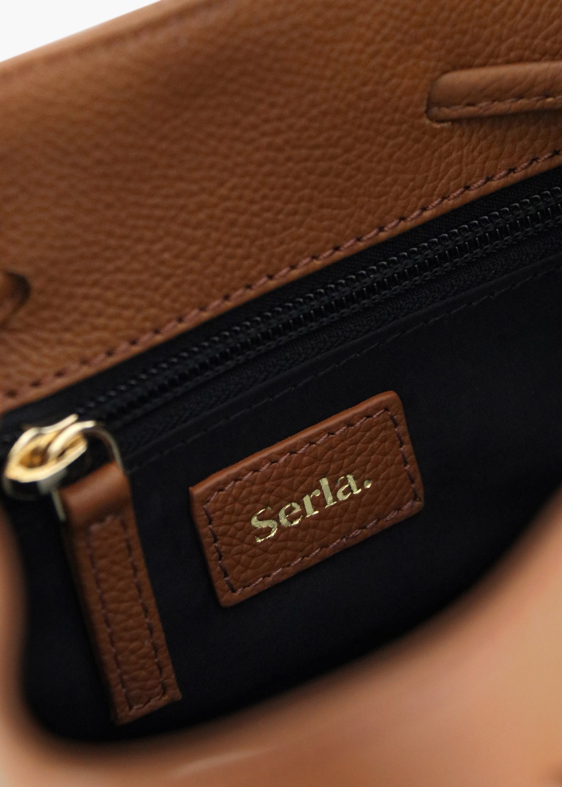 Margot Tan Leather Bucket Bag