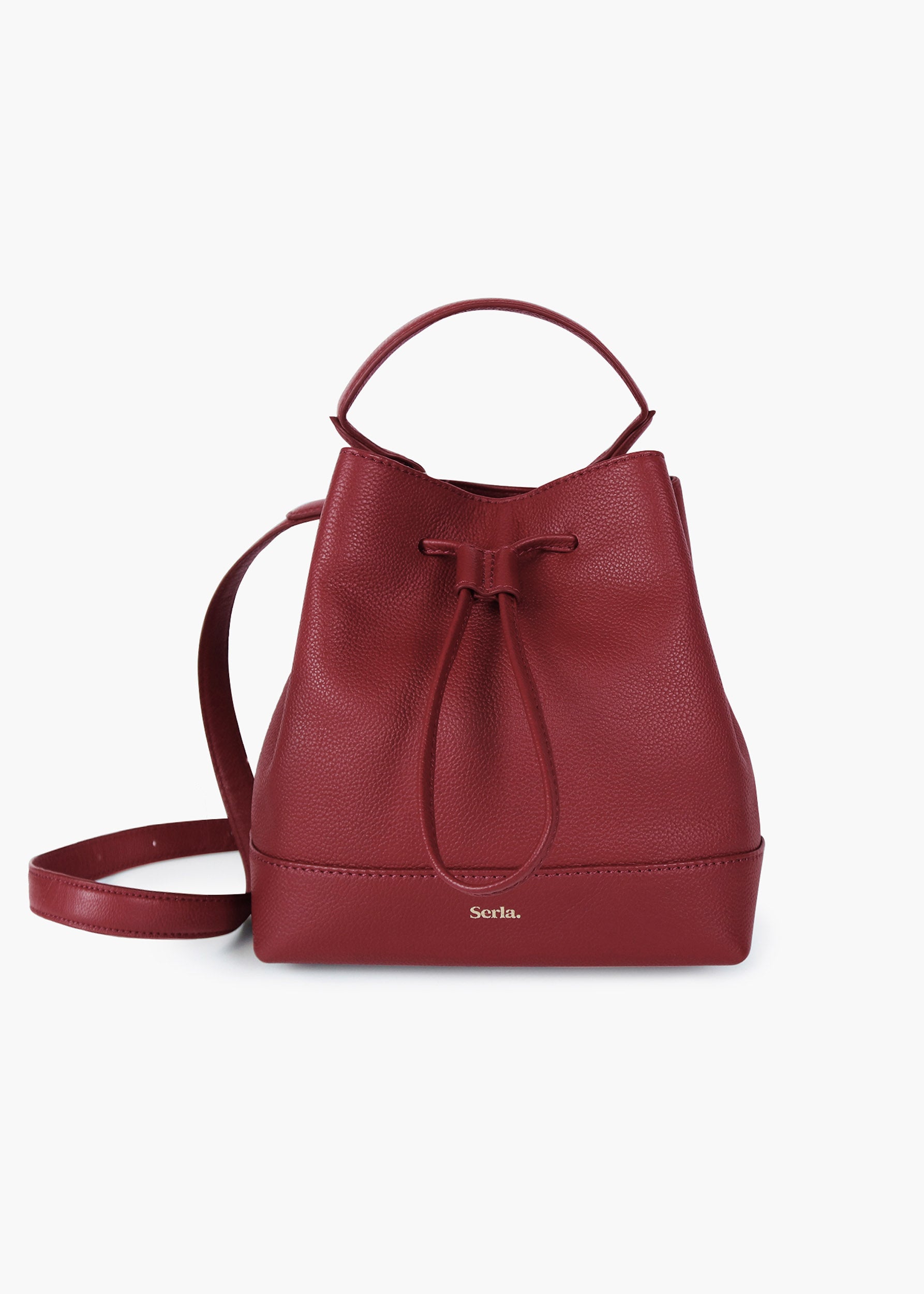 Margot Bordeaux Leather Bucket Bag