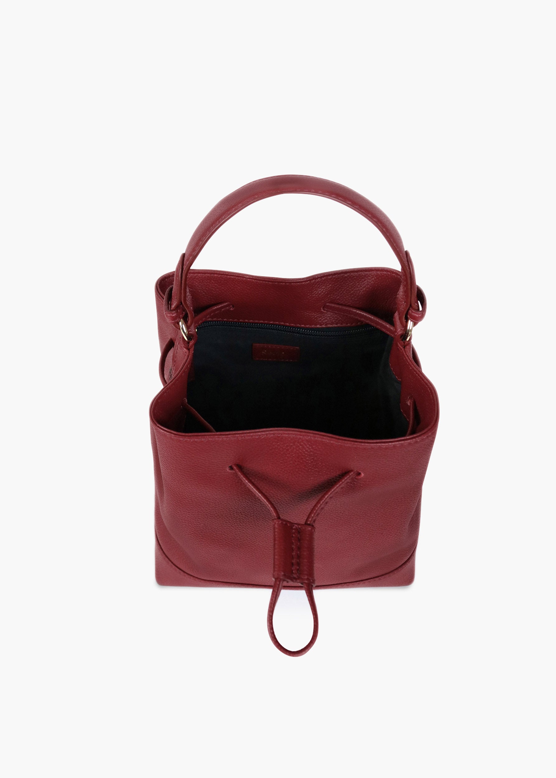 Margot Bordeaux Leather Bucket Bag