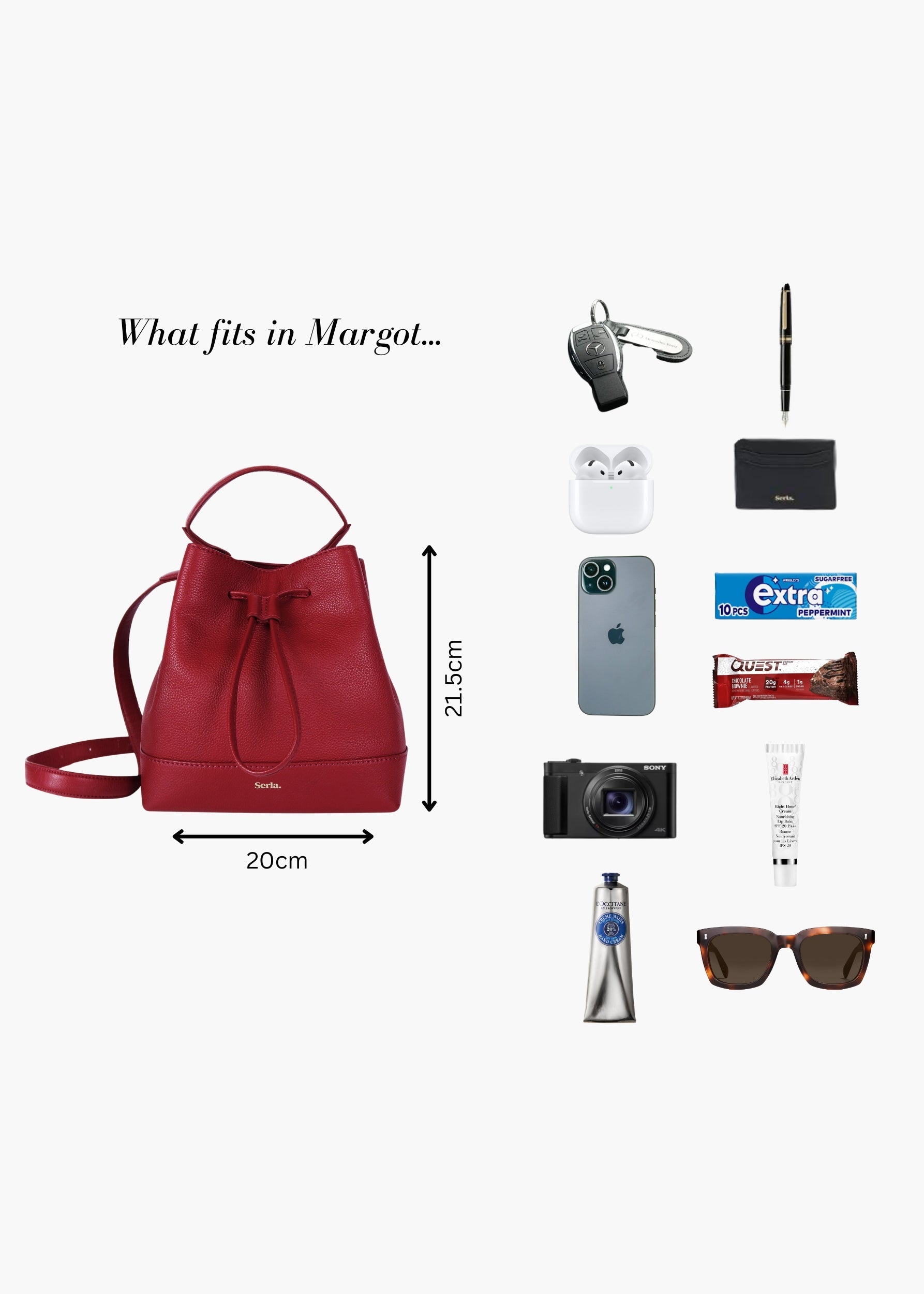 Margot Bordeaux Leather Bucket Bag