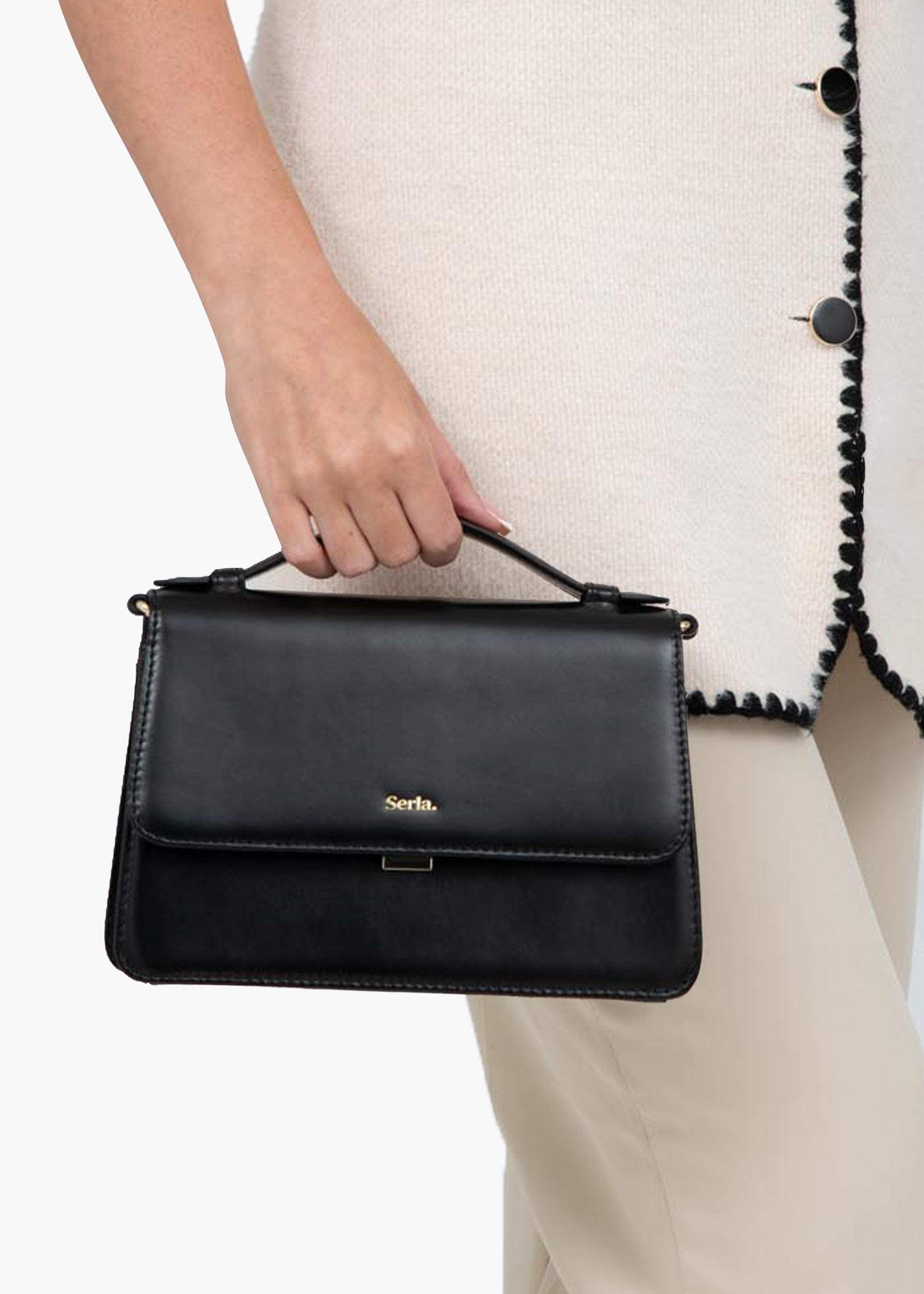 Cora Black Leather Bag