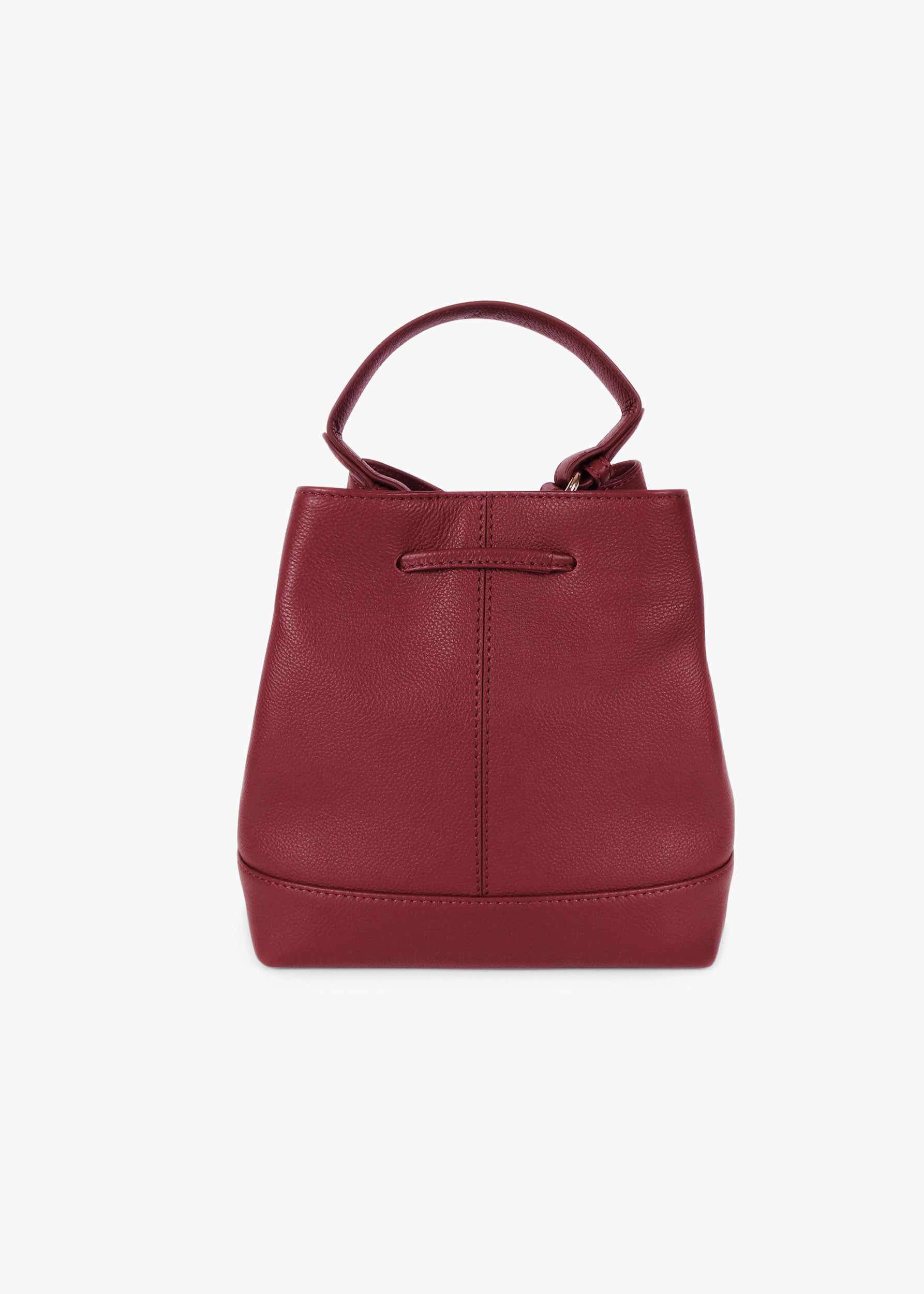 Margot Bordeaux Leather Bucket Bag