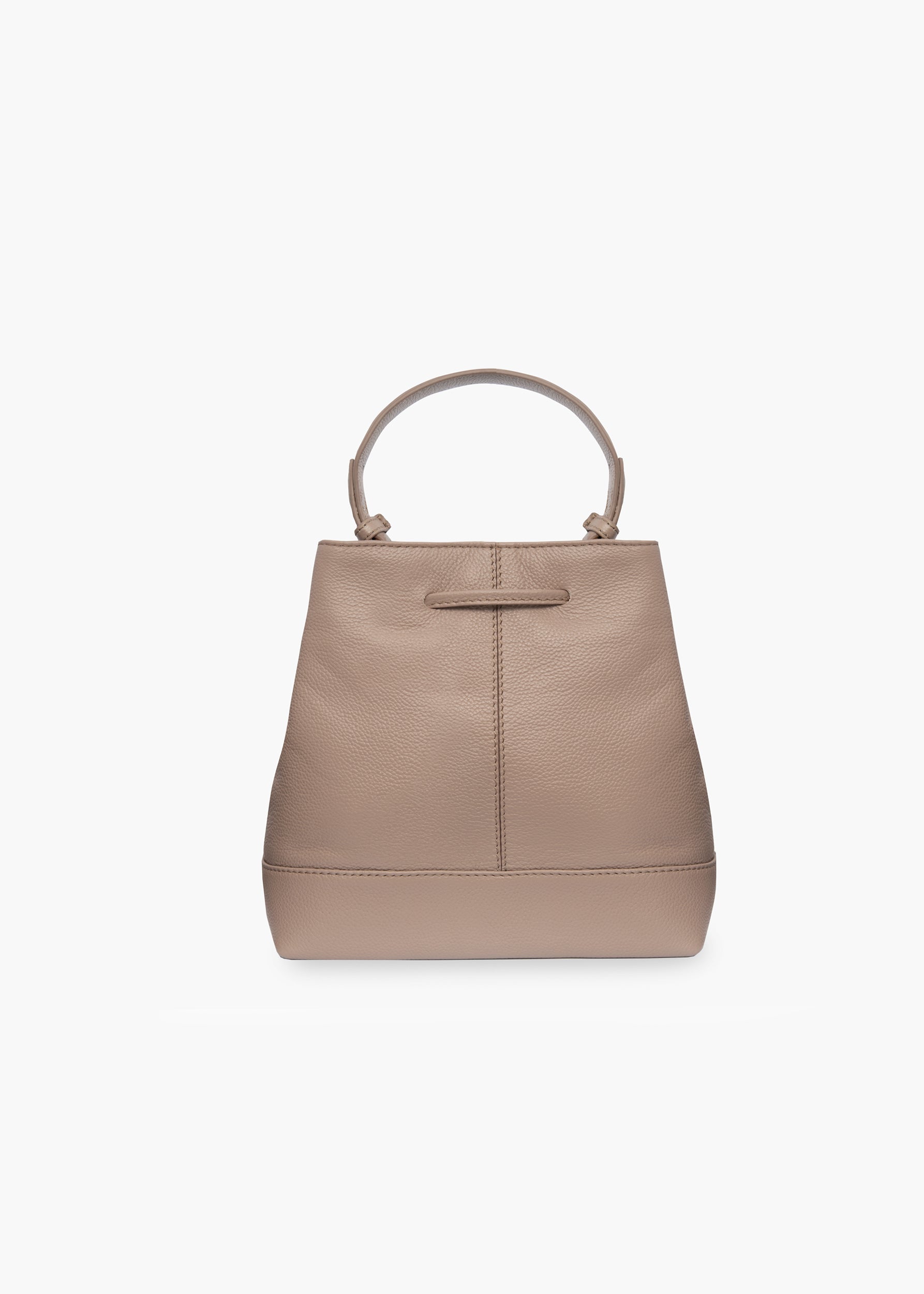 Margot Taupe Leather Bucket Bag